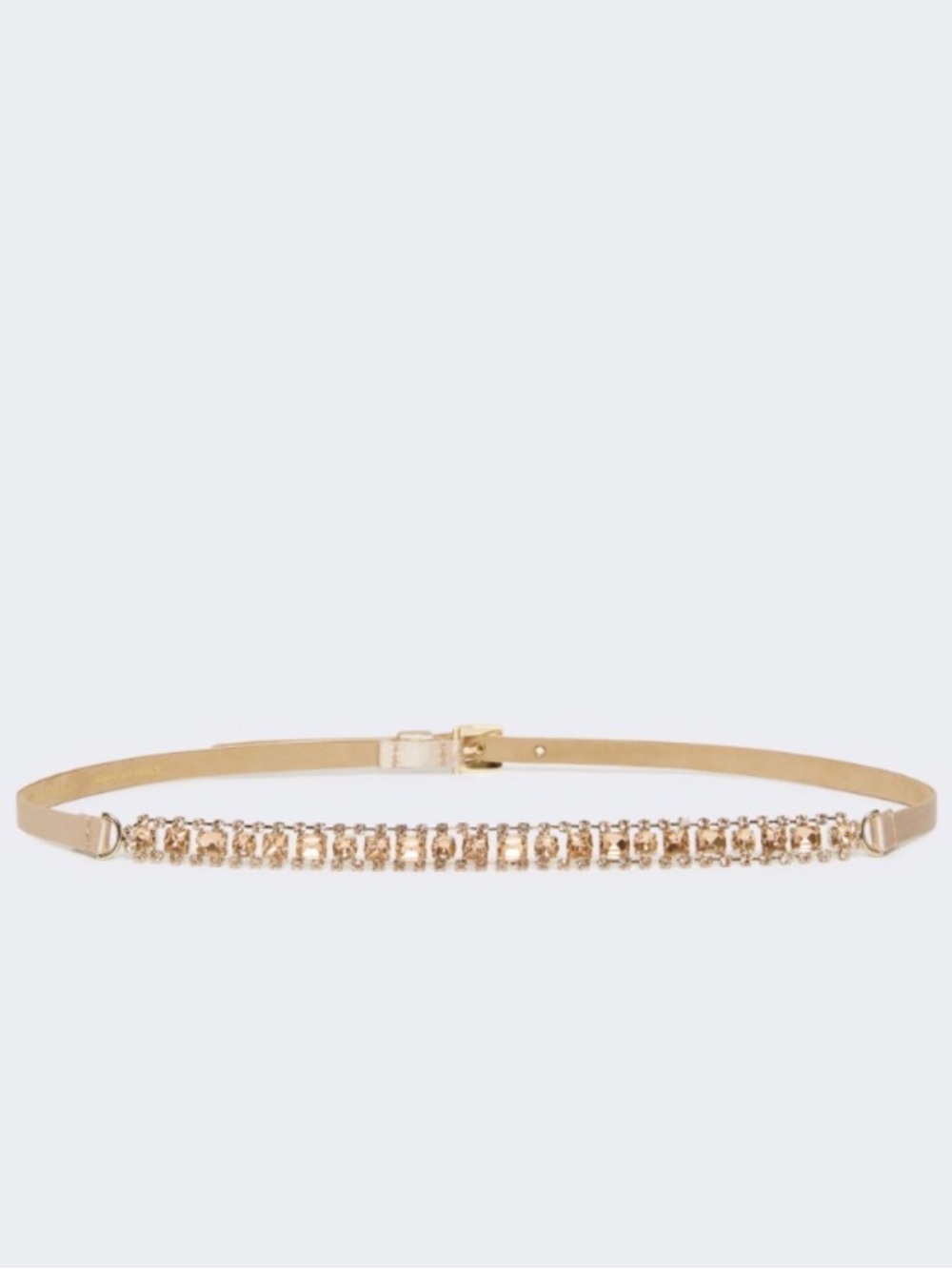 MaxMara Goldo Crystal Chain Slim Belt With FLAW
